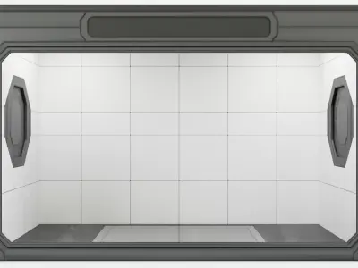 Simulation Room V1 - Clean Environment Low-poly 3D model