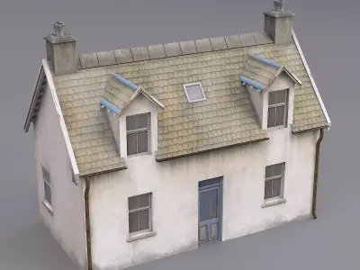 schotish house Low-poly 3D model