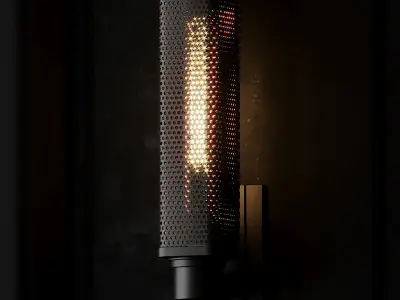 Oxon Hill 1-Light Armed Wall Sconce by Brayden Studio 3D model