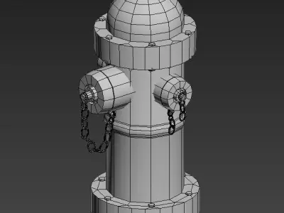 Fire Hydrant Low-poly 3D model 45