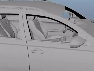 High Detail Allroad Wagon Car 3D Model Interior Exterior 3D model