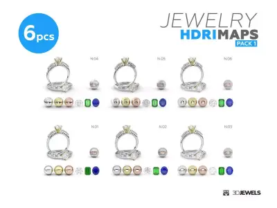 6 Contrast Light Studio HDRI For 3D Jewelry Rendering Pack1 Texture
