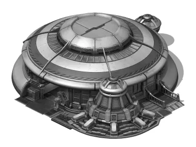 Mechanical Building - Stadium 3D model