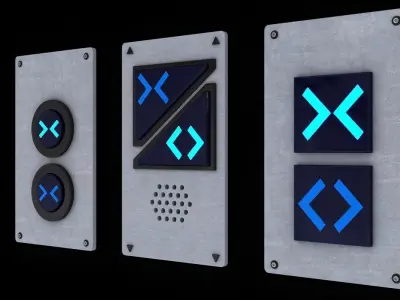 Door Buttons Free Free low-poly 3D model