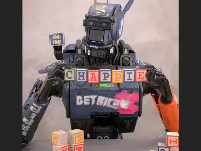 Robot Chappie Low-poly 3D model