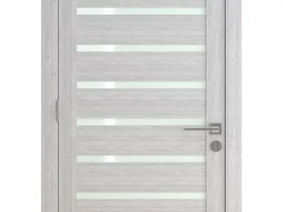 Door-082 interior door with glass panel 3D model