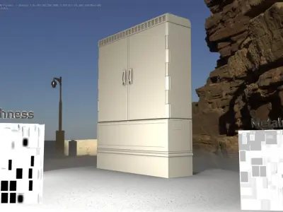 Electrical Distribution Cabinet 28 Low-poly 3D model