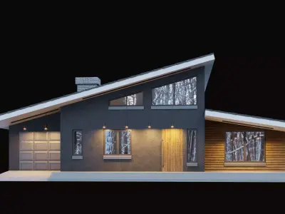 Modern cottage 3D model