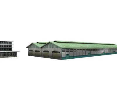 Industry factory building indofood indonesian Low-poly 3D model