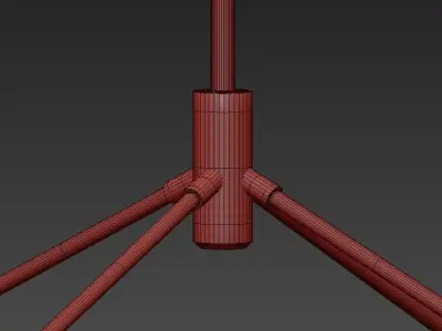 Wreath glass chandelier with bubbles hanging from it 3D model