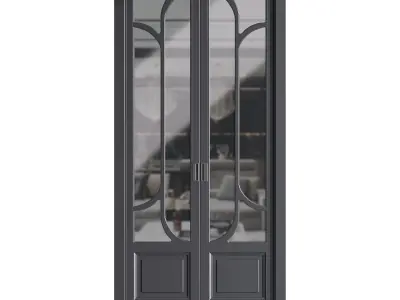 Modern entrance door 07 3D model