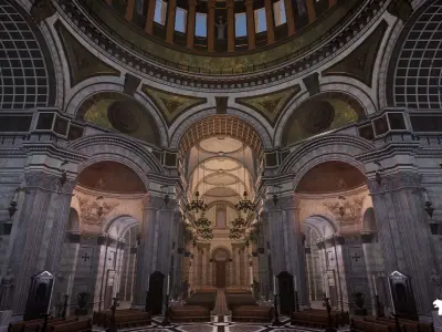 St Pauls Cathedral Environment Low-poly 3D model