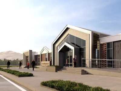 station Low-poly 3D model