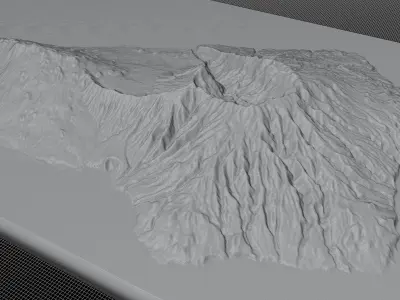La palma Island full 3d model terrain 3D model