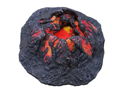 Crater HD Low-poly 3D model