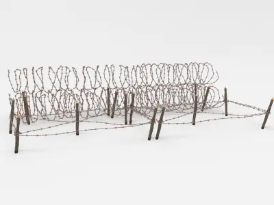 Barb Wire Obstacle 3D model purchase