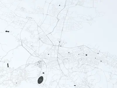 Dalian Road Network and Streets 3D model