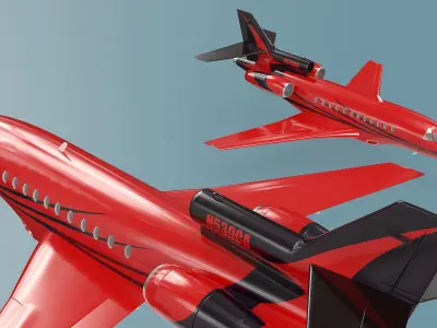  Business Jet Dassault Falcon 900 Red No Chassis 