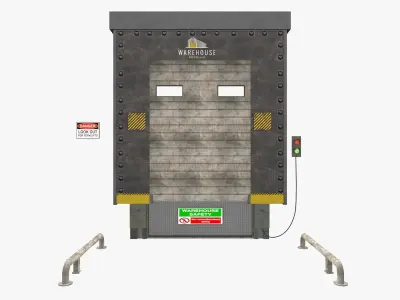 Loading Dock Door Low-poly 3D model