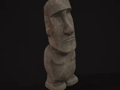 Moai Statue Low-poly 3D model