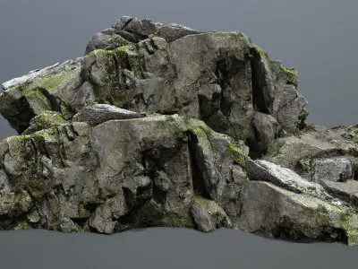 Mountain Low-poly 3D model 9