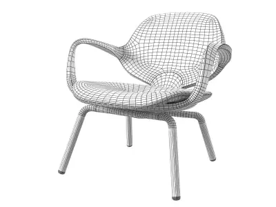 Clad Armchair Low 3D model