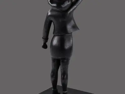 Statue A Surge of Power Jen Reid Low-poly 3D model