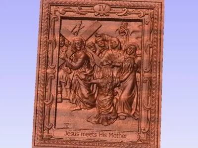 Lent stl 14 stations of the cross cnc 3D print model