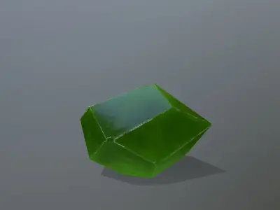 Crystal Set jade stone Low-poly 3D model