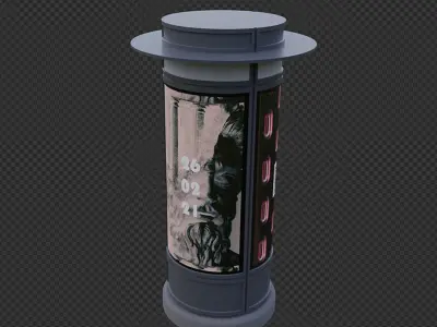 advertising column 3D model