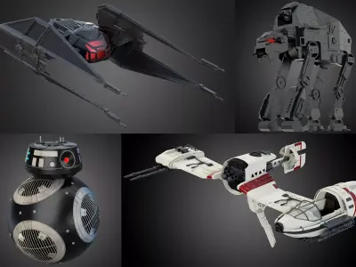 Star Wars Last Jedi collection 3D model