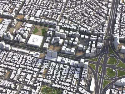 Riyadh - 3D City Model Low-poly 3D model