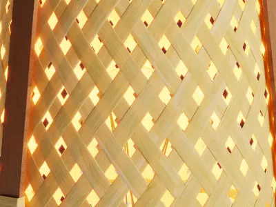 KNIXHULT Table lamp bamboo Ikea rattan 3D model