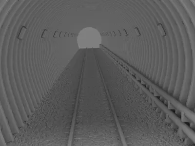 Subway tunnel 3D model
