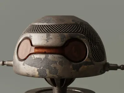 Robot V27 Low-poly 3D model