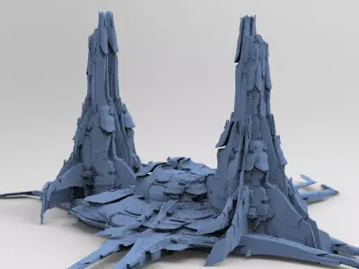 Star Glider Ship structures 2  3D model