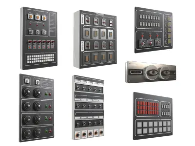 Control Panels Kitbash 3D model