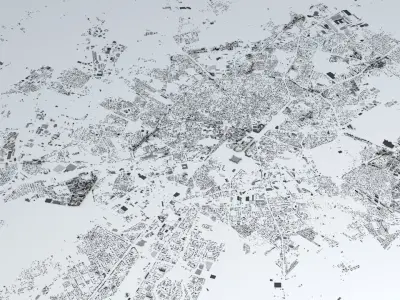 Bucharest Streets and Buildings 3D model