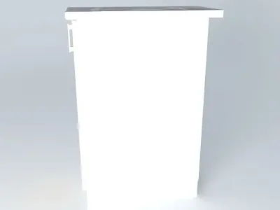 Cabinets cabinet with orange door Free 3D model
