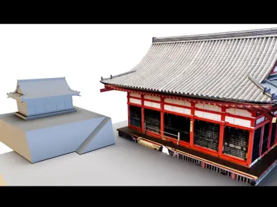 7 Japanese Buildings- Vol 02- 3d Model 3D model