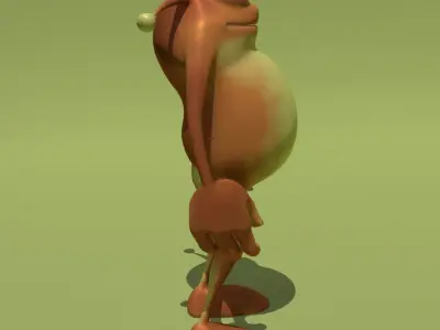 Orange Monster Low-poly 3D model