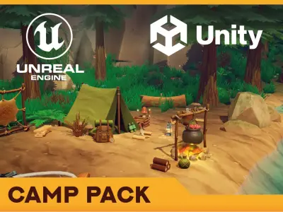 Emberlight - Stylized Camp Pack Low-poly 3D model