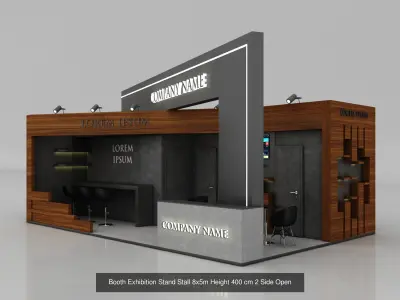 10 Exhibition Stand Stall Booth 3D model 3D Model Collection 3D Model Pack