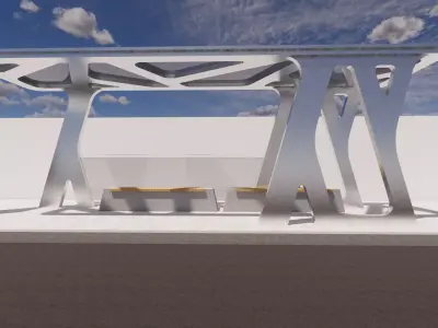 Bus Stop Collections -B6 3D model