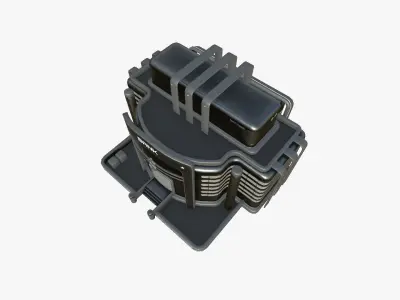 SciFi Bank A09 Dark Metal - Sci Fi Exterior Design Low-poly 3D model