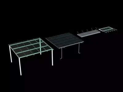 3d model Louver Hanger Rod Canopy carport 3D model