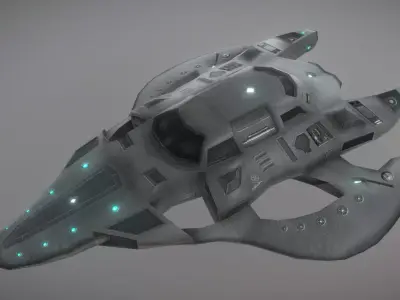 Kliper Space Shuttle Low Poly Low-poly 3D model