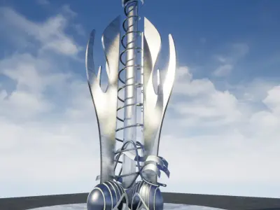 scifi antana 3D model