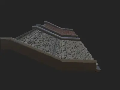 Traditional Roof Low-poly 3D model
