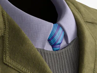  Mid-Century Male Casual Suit with Flat Cap 